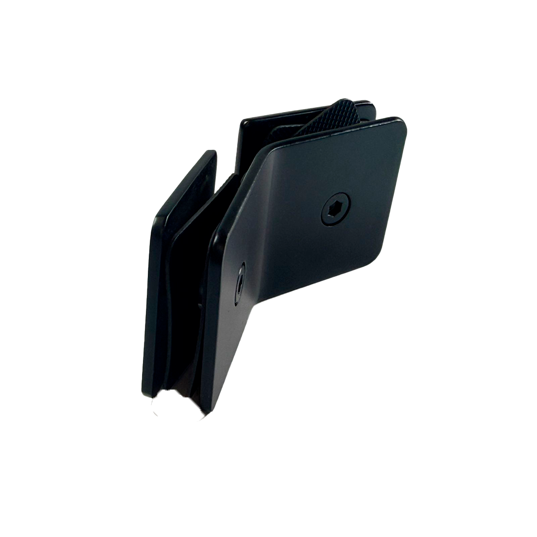 CLIP VIDRIO A VIDRIO 90° FIT NEGRO ACERO INOXIDABLE 304