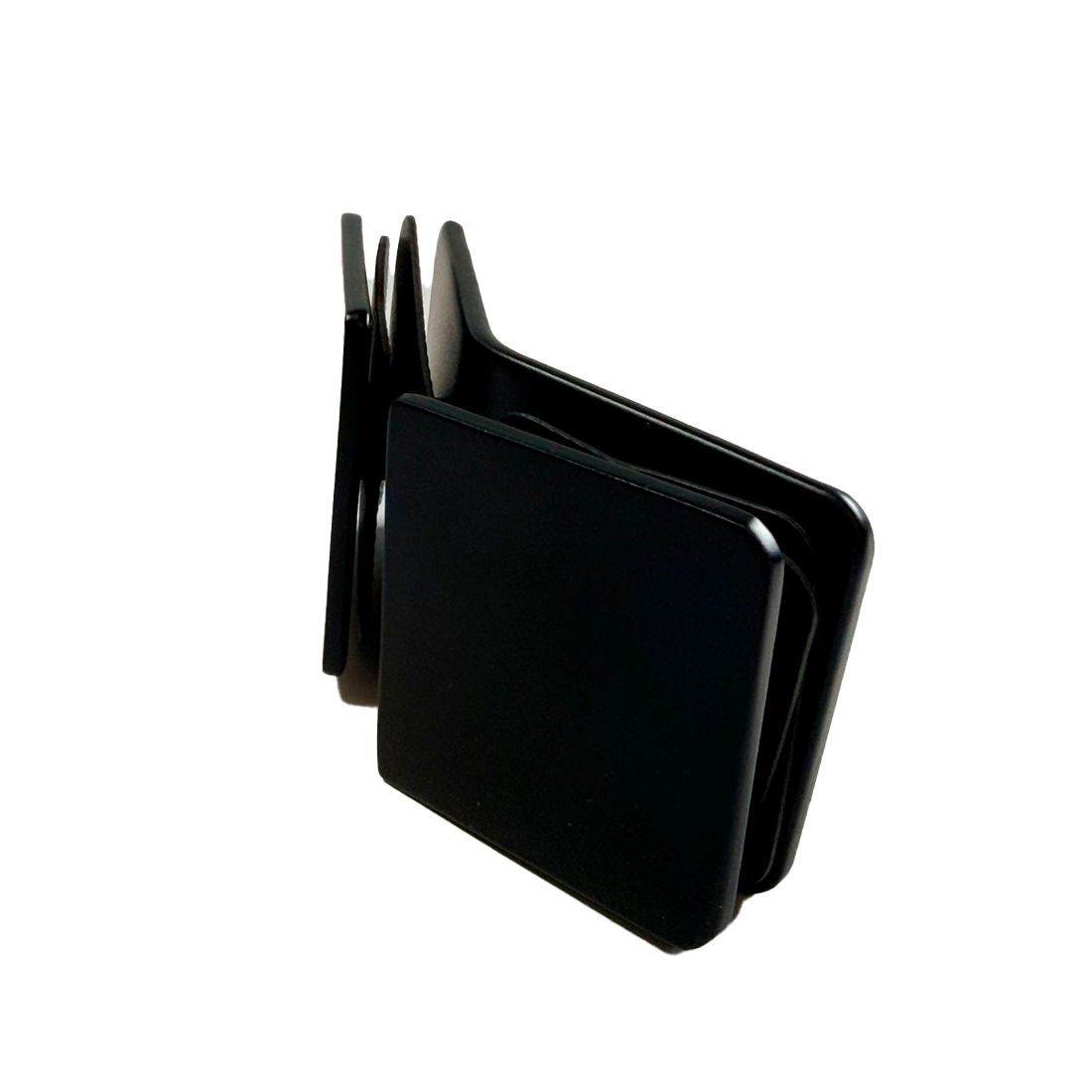 CLIP VIDRIO A VIDRIO 90° FIT NEGRO ACERO INOXIDABLE 304