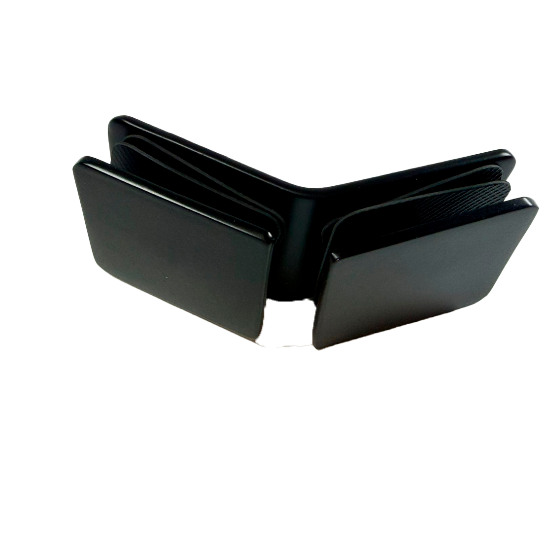 CLIP VIDRIO A VIDRIO 90° FIT NEGRO ACERO INOXIDABLE 304