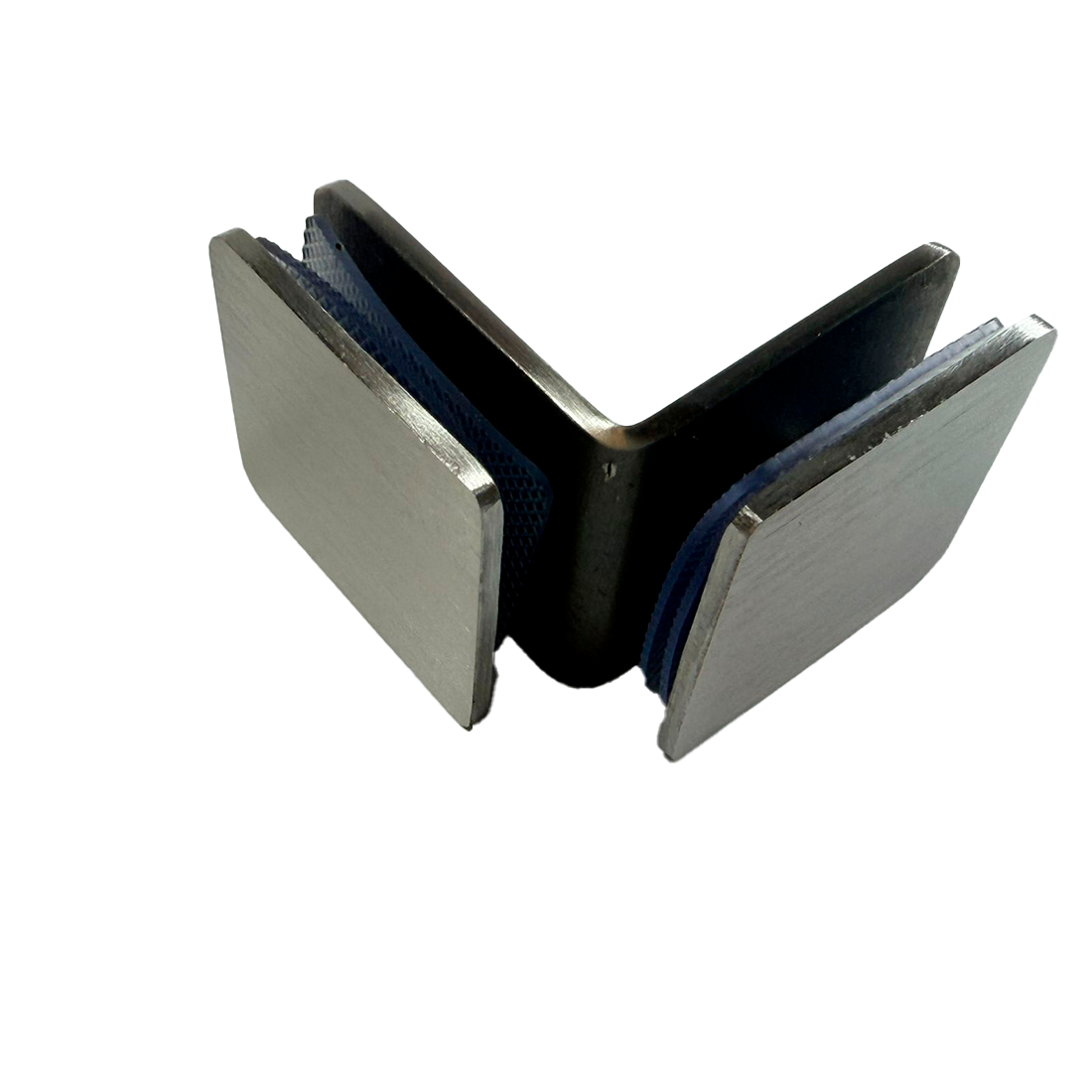 CLIP VIDRIO A VIDRIO 90° FIT SATIN ACERO INOXIDABLE 304