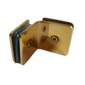 CLIP VIDRIO A VIDRIO 90° ORO BRILLANTE ACERO INOXIDABLE 201
