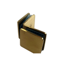 CLIP VIDRIO A VIDRIO 90° ORO MATE ACERO INOXIDABLE 201