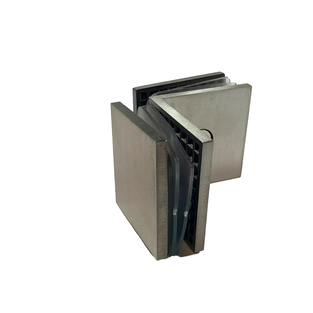 CLIP VIDRIO A VIDRIO 90° SATIN ACERO INOXIDABLE 304