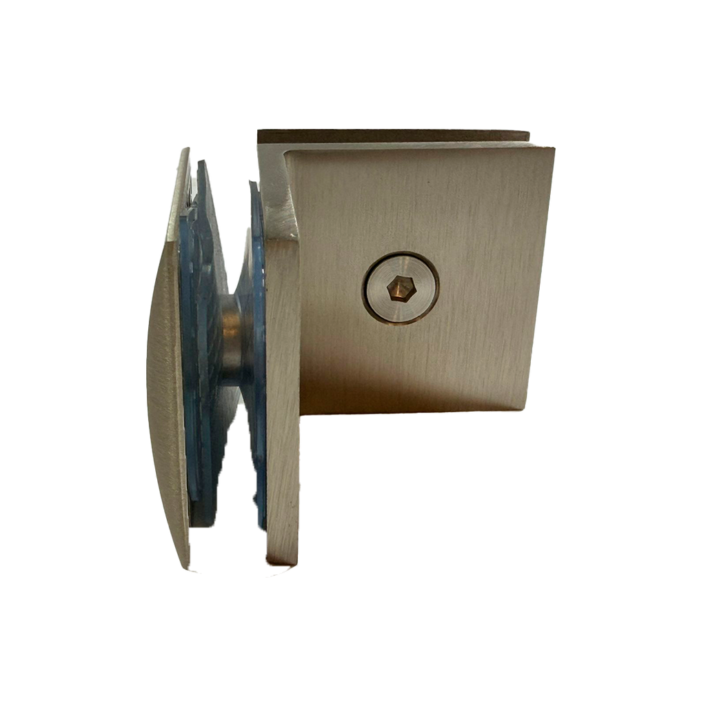 CLIP VIDRIO A VIDRIO 90° SATIN ZAMAC