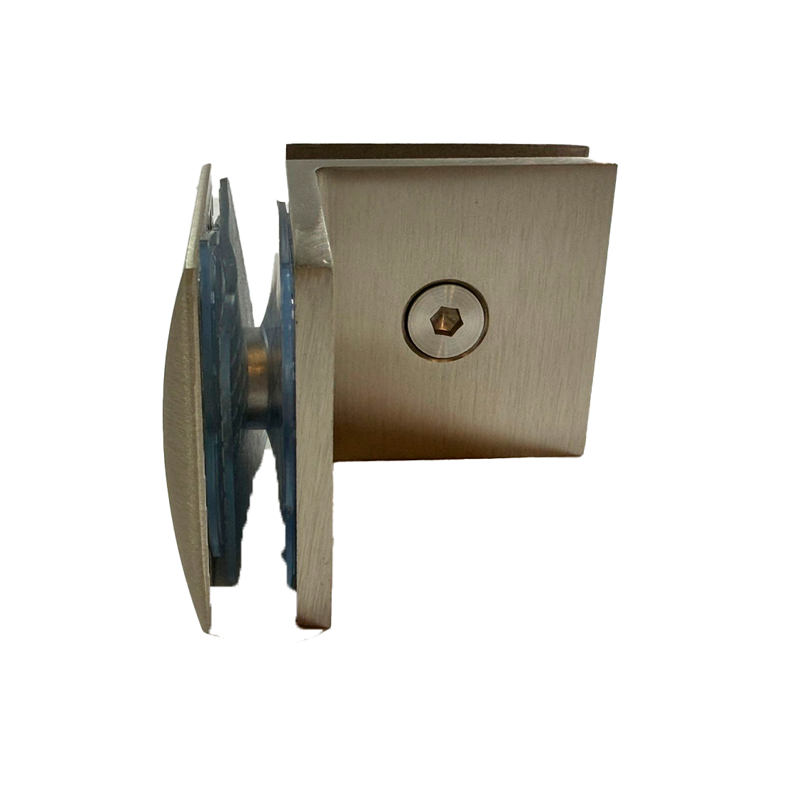 CLIP VIDRIO A VIDRIO 90° SATIN ZAMAC