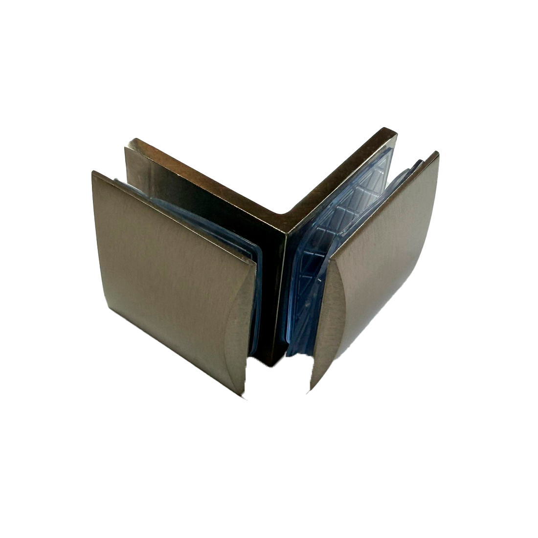 CLIP VIDRIO A VIDRIO 90° SATIN ZAMAC