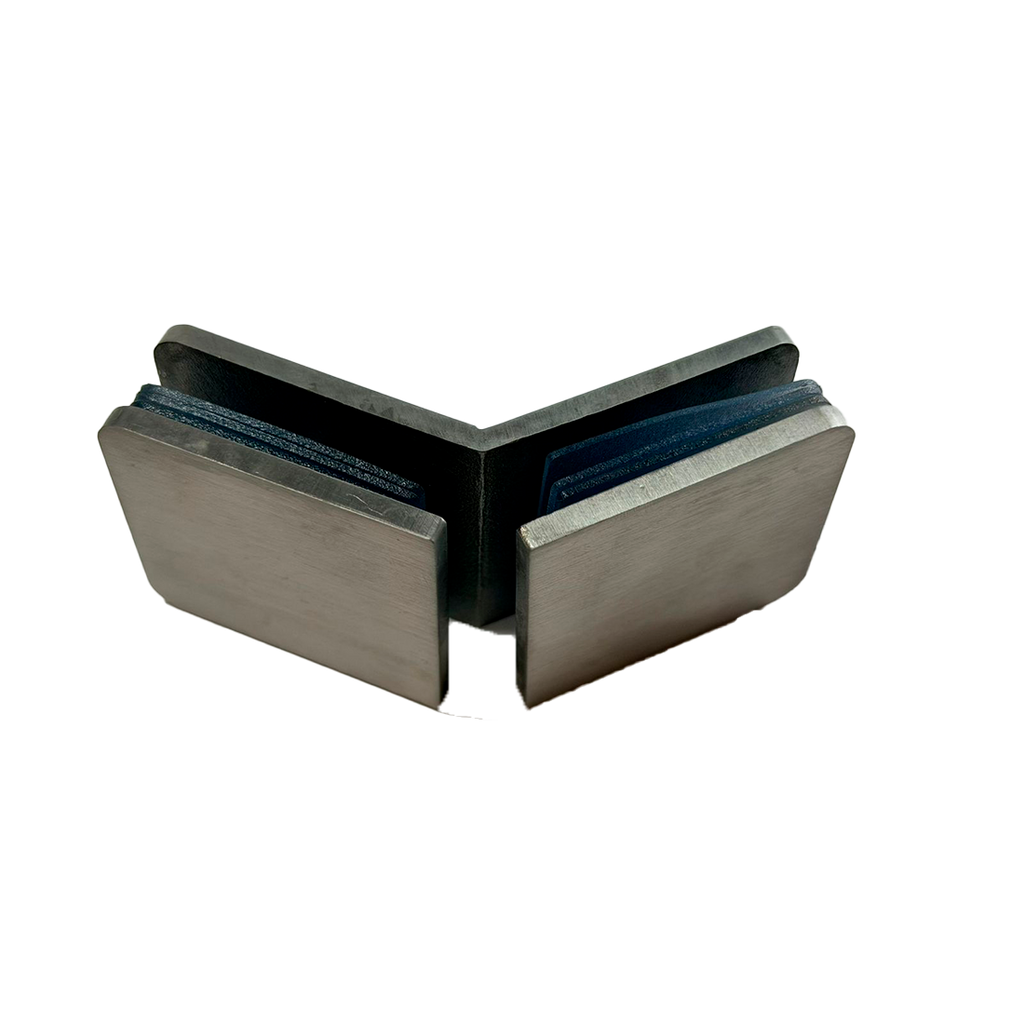 CLIP VIDRIO A VIDRIO 135° FIT SATIN ACERO INOXIDABLE 304