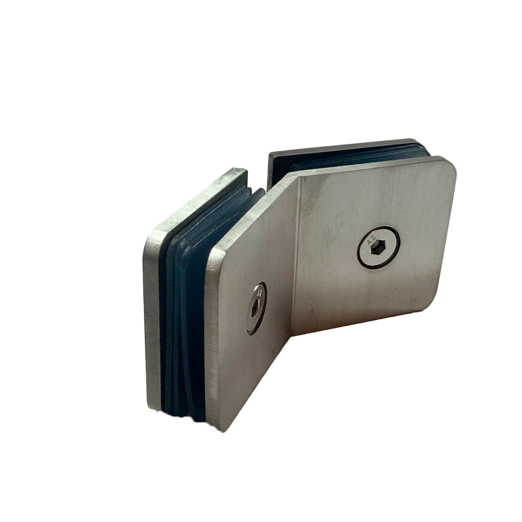 CLIP VIDRIO A VIDRIO 135° FIT SATIN ACERO INOXIDABLE 304