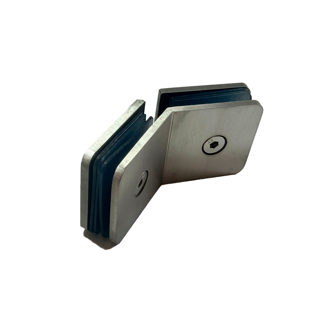 CLIP VIDRIO A VIDRIO 135° FIT SATIN ACERO INOXIDABLE 304