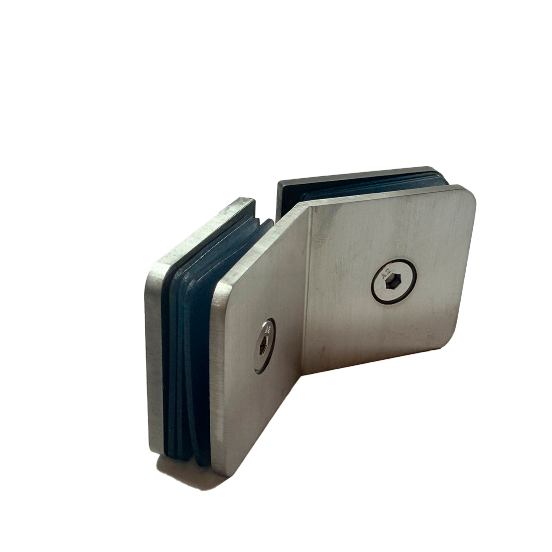 CLIP VIDRIO A VIDRIO 135° SATIN ACERO INOXIDABLE 201