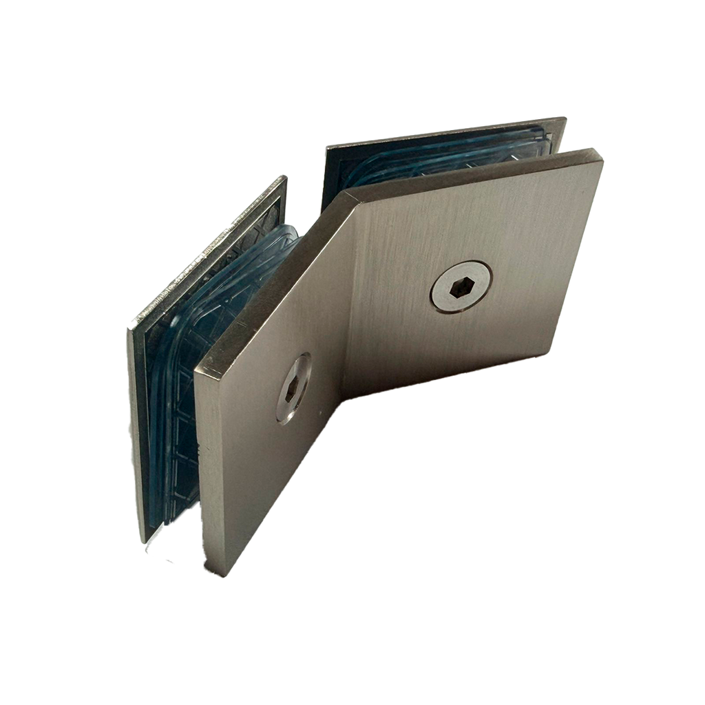 CLIP VIDRIO A VIDRIO 135° SATIN ZAMAC