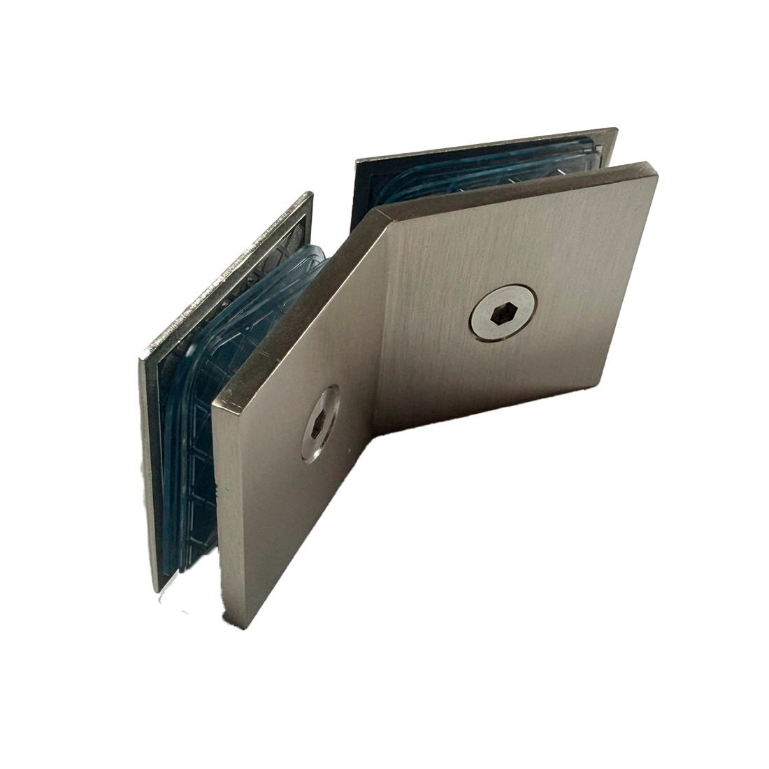 CLIP VIDRIO A VIDRIO 135° SATIN ZAMAC