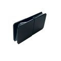 CLIP VIDRIO A VIDRIO 180° FIT NEGRO ACERO INOXIDABLE 304