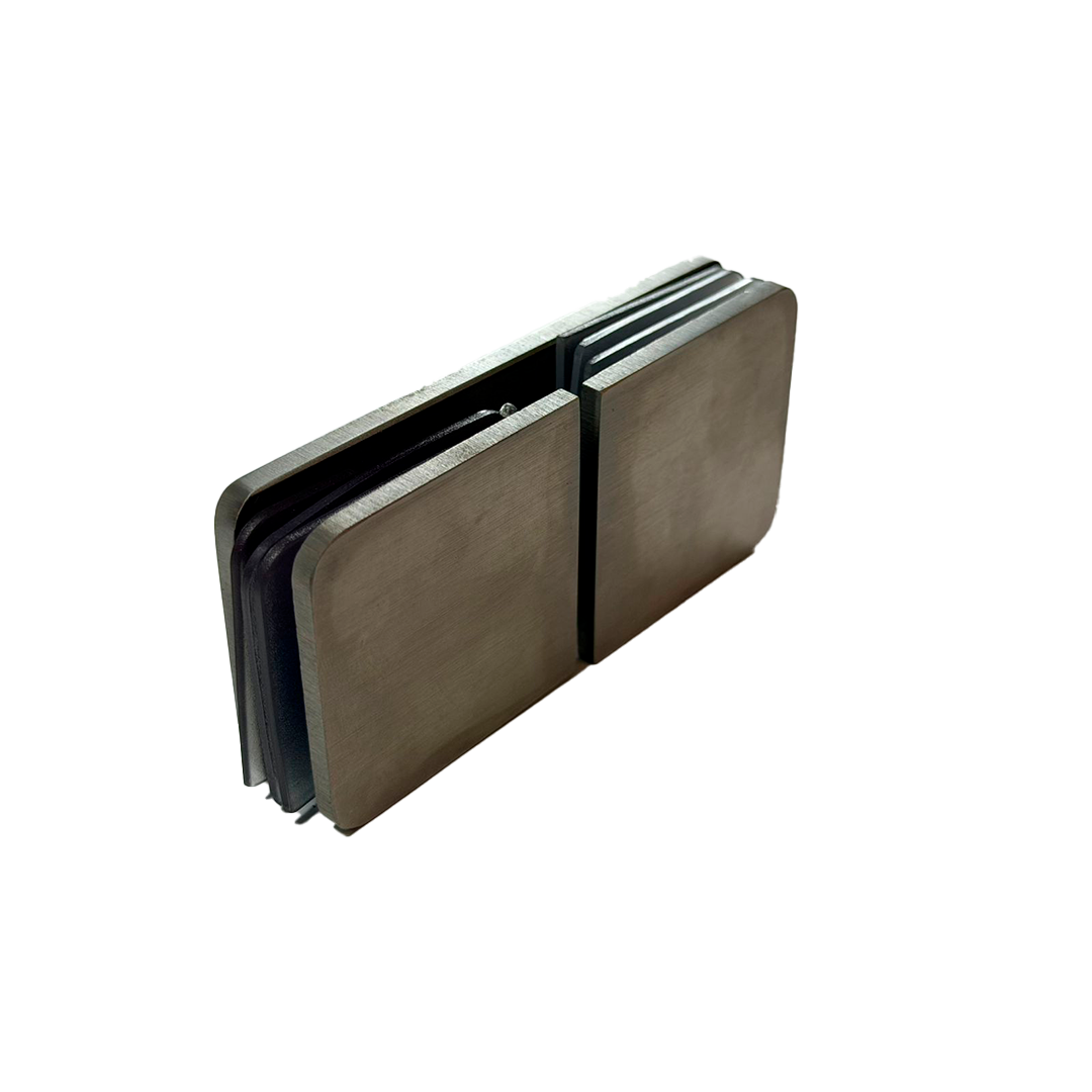 CLIP VIDRIO A VIDRIO 180° FIT SATIN ACERO INOXIDABLE 304