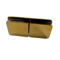 CLIP VIDRIO A VIDRIO 180° ORO BRILLANTE ACERO INOXIDABLE 201
