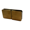 CLIP VIDRIO A VIDRIO 180° ORO MATE ACERO INOXIDABLE 201