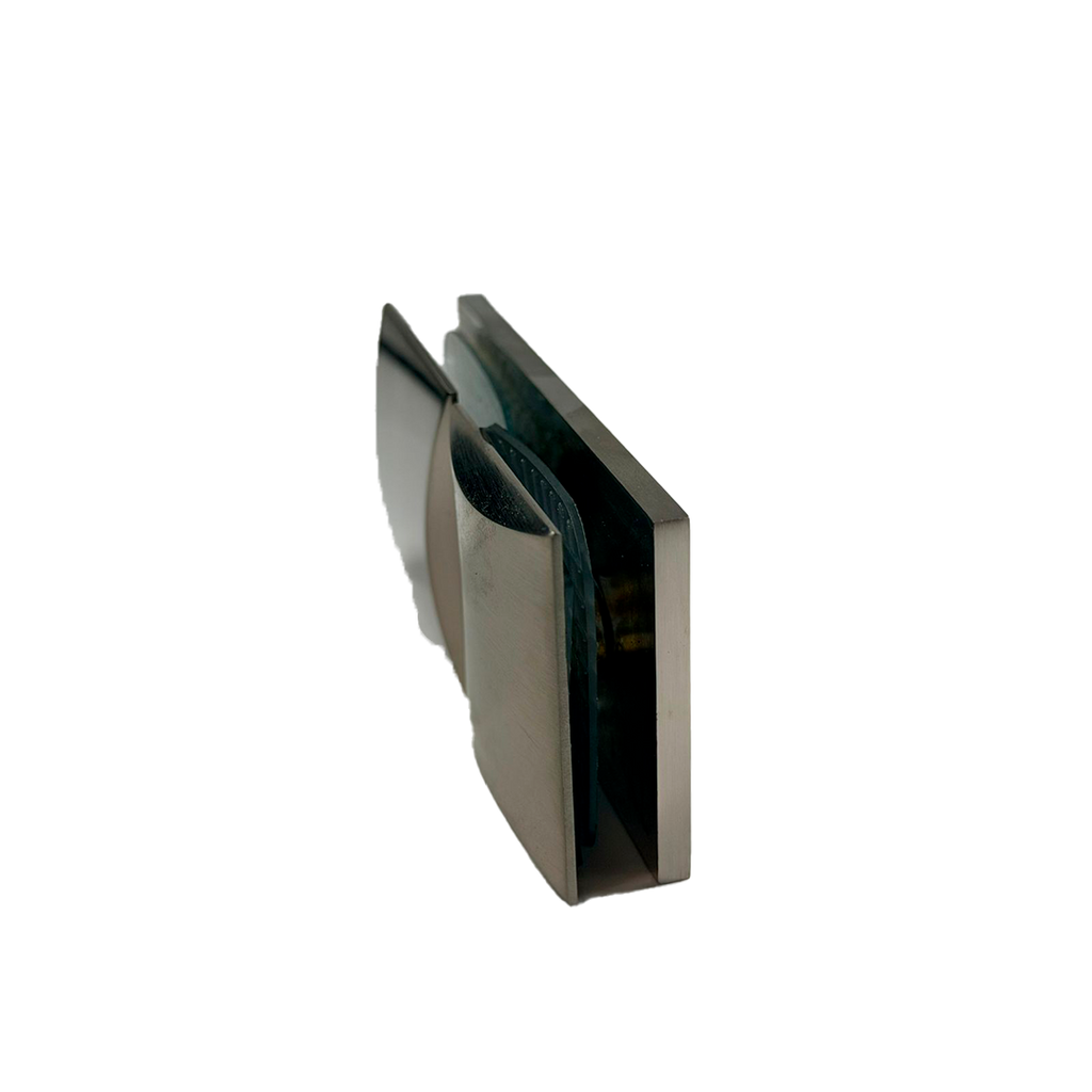 CLIP VIDRIO A VIDRIO 180° SATIN ZAMAC