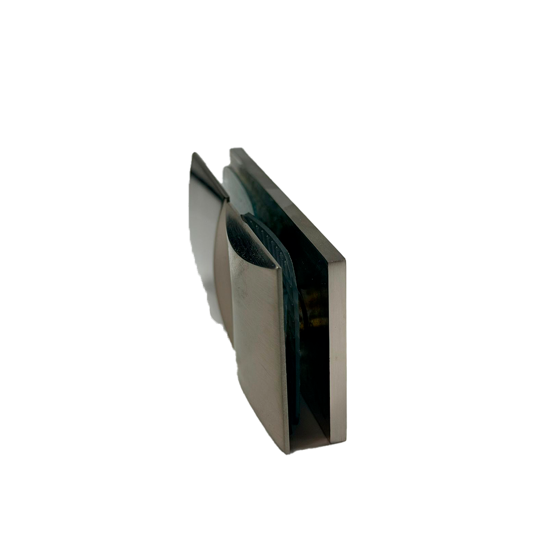 CLIP VIDRIO A VIDRIO 180° SATIN ZAMAC
