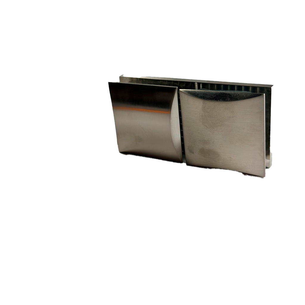 CLIP VIDRIO A VIDRIO 180° SATIN ZAMAC