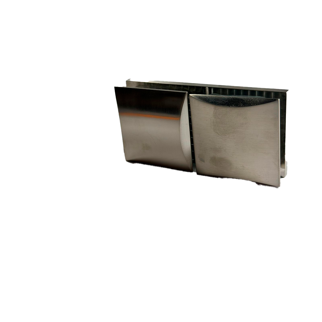 CLIP VIDRIO A VIDRIO 180° SATIN ZAMAC