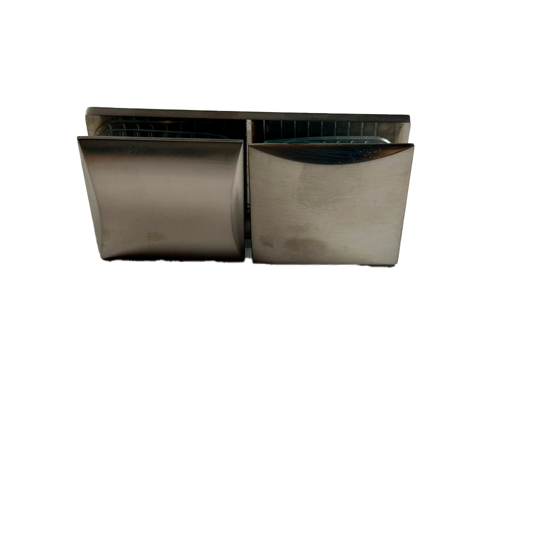 CLIP VIDRIO A VIDRIO 180° SATIN ZAMAC