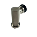 CONECTOR TIPO PIPA 90° MURO A VIDRIO AVELLANADO SATIN ACERO INOXIDABLE 304