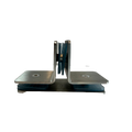 CLIP VIDIRIO A VIDRIO CON PORTACOSTILLA 12MM SATIN ACERO INOXIDABLE 201