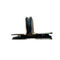 CLIP VIDIRIO A VIDRIO CON PORTACOSTILLA 10MM SATIN ACERO INOXIDABLE 201