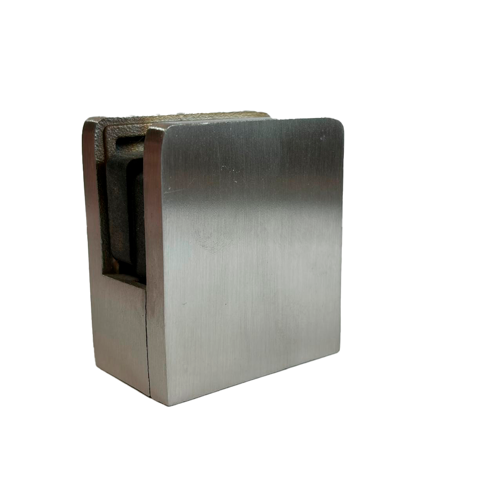 GRAPA SIN RESAQUE BASE PLANA SATIN ACERO INOXIDABLE 304