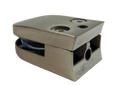 GRAPA BASE CURVA CON PERFORACION PETIT SATIN ACERO INOXIDABLE 304