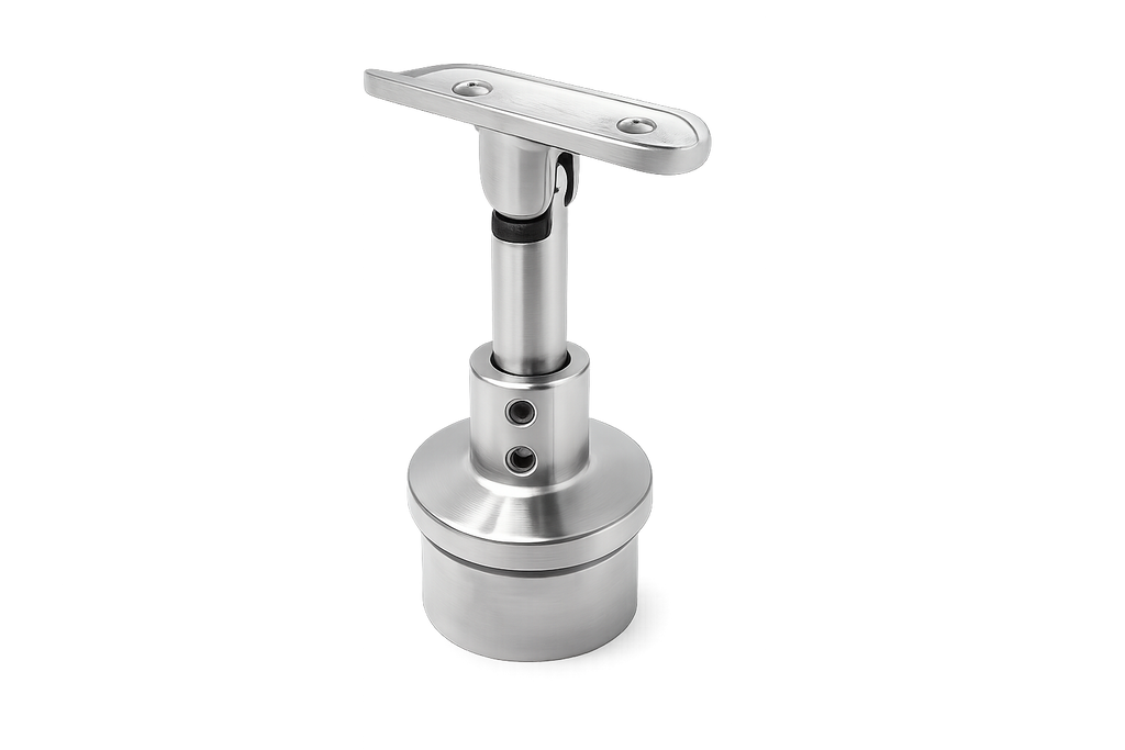 TAPA CON BASE PARA TUBO 1 1/2 MOVIBLE Y AJUSTABLE SATIN ACERO INOXIDABLE 304