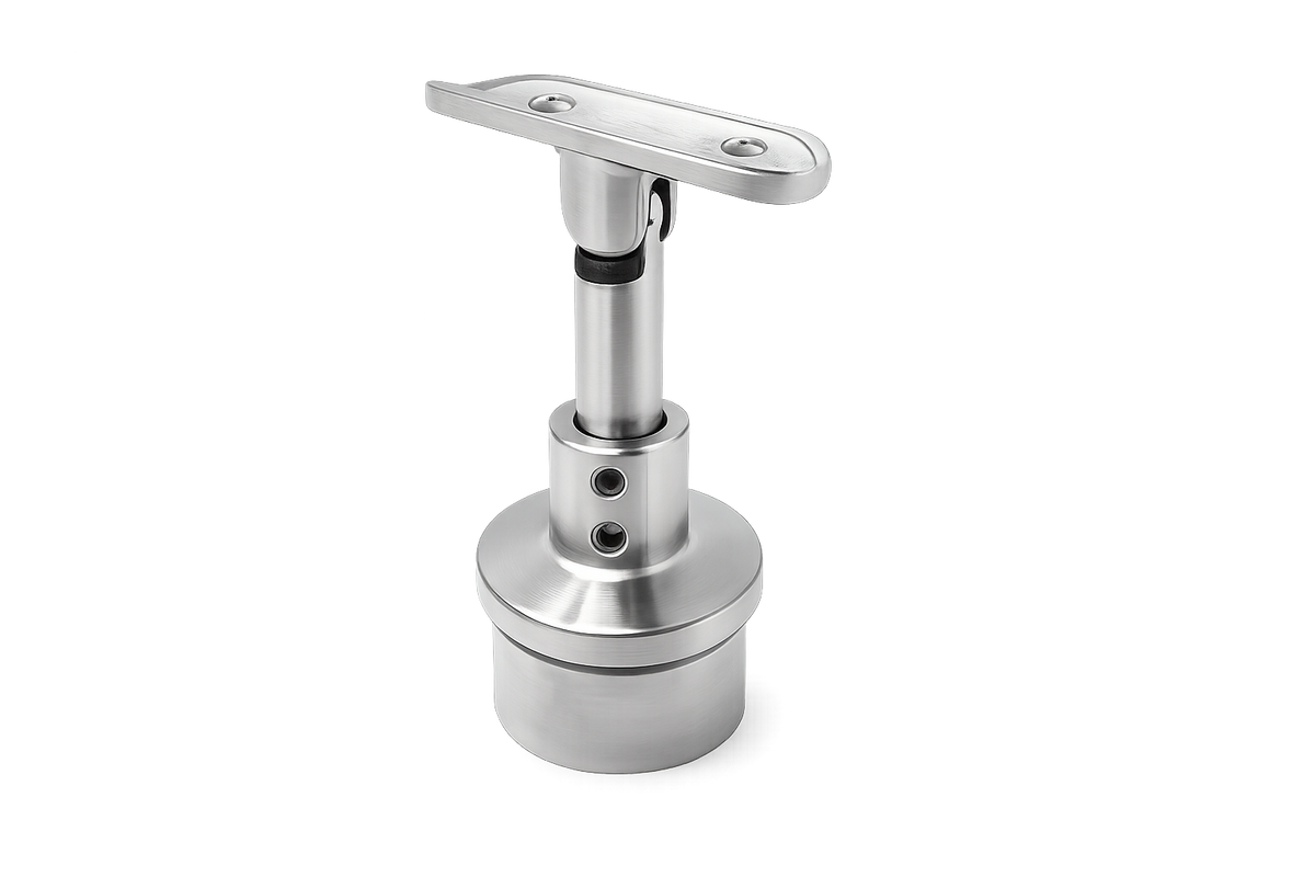 TAPA CON BASE PARA TUBO 2 MOVIBLE Y AJUSTABLE SATIN ACERO INOXIDABLE 304
