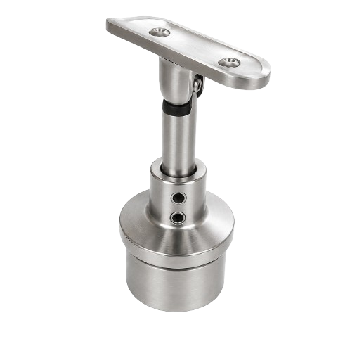 TAPA CON BASE PARA TUBO 1 1/2 MOVIBLE Y AJUSTABLE SATIN ACERO INOXIDABLE 304