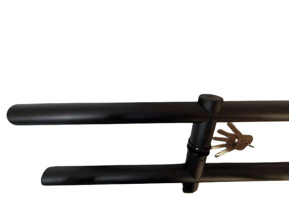 JALADERA TIPO H CON CHAPA 150CM NEGRO ACERO INOXIDABLE 304