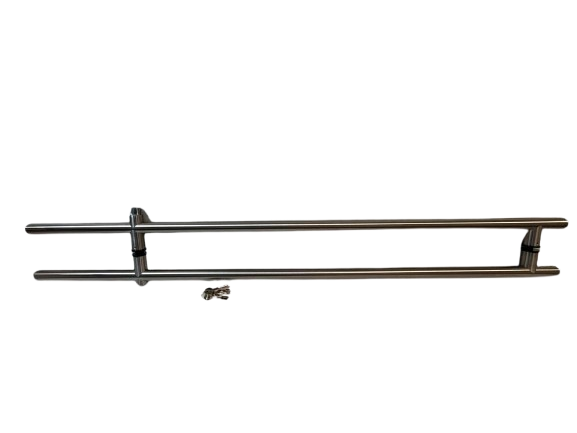 JALADERA TIPO H CON CHAPA 150CM SATIN ACERO INOXIDABLE 304