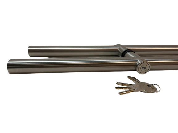 JALADERA TIPO H CON CHAPA 150CM SATIN ACERO INOXIDABLE 304