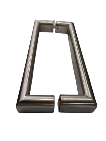 JALADERA TIPO H CUADRADA COMBINADA 33CMS SATIN ACERO INOXIDABLE 304