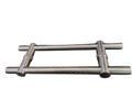 COMBINED H-TYPE PULL HANDLE WITH DOTS 50CM SATIN 304 STAINLESS STEEL