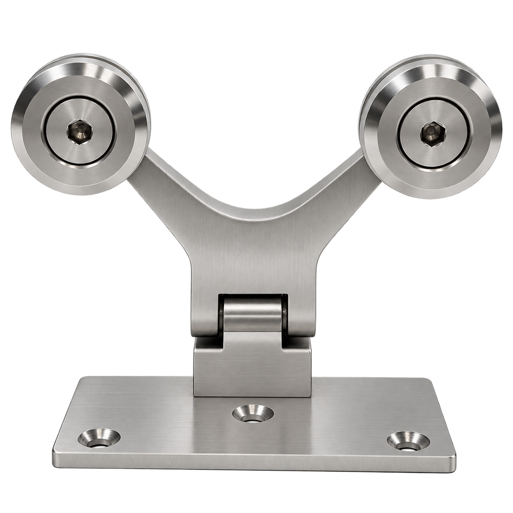 BISAGRA ARAÑA MURO A VIDRIO SATIN ACERO INOXIDABLE 304