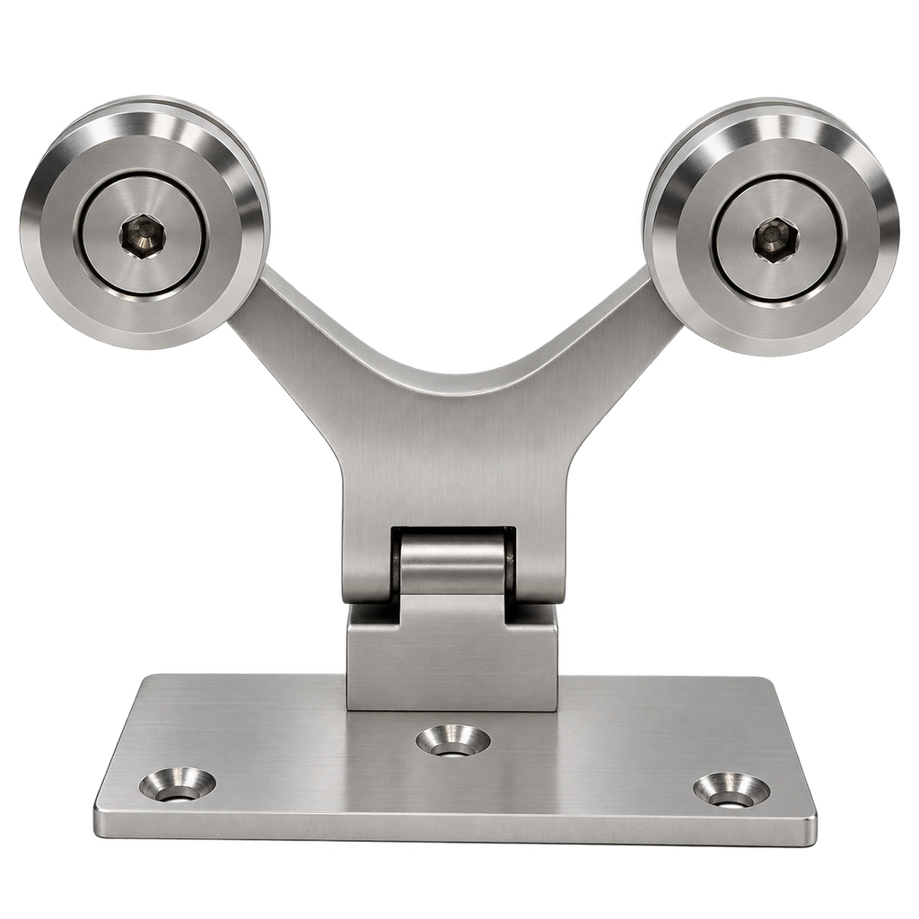 BISAGRA ARAÑA MURO A VIDRIO SATIN ACERO INOXIDABLE 304