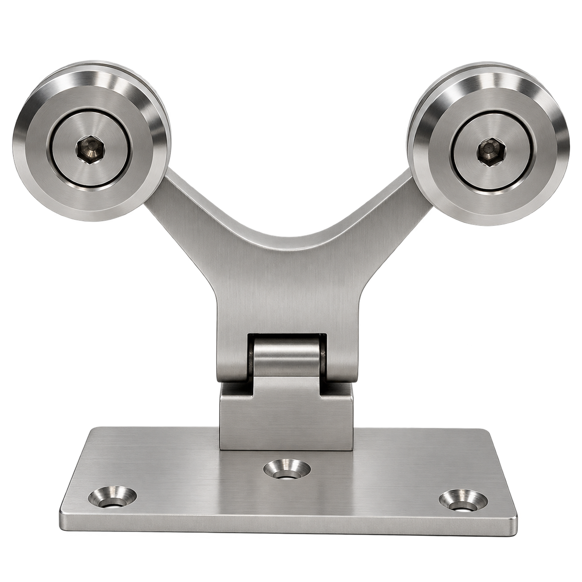 BISAGRA ARAÑA MURO A VIDRIO SATIN ACERO INOXIDABLE 304