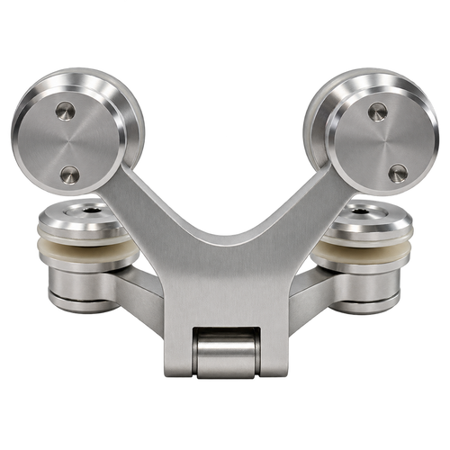 GLASS-TO-GLASS SPIDER HINGE SATIN 304 STAINLESS STEEL