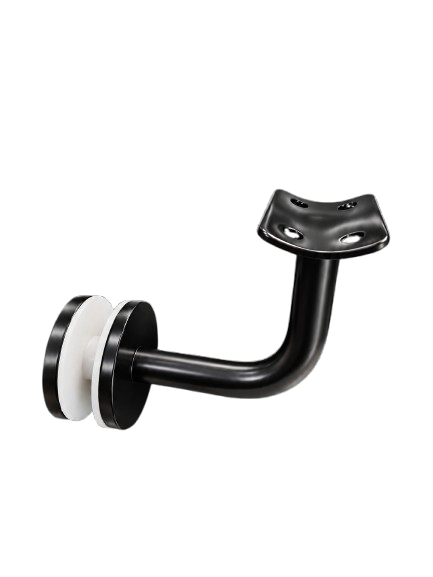 J-TYPE GLASS SUPPORT-HANDRAIL BLACK 304 STAINLESS STEEL