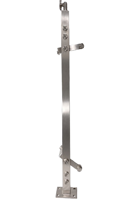 POSTE CUADRADO ARMADO V 2 SATIN ACERO INOXIDABLE