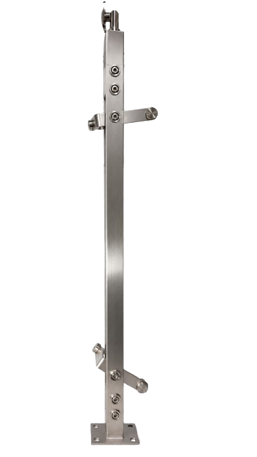 POSTE CUADRADO ARMADO V 2 SATIN ACERO INOXIDABLE