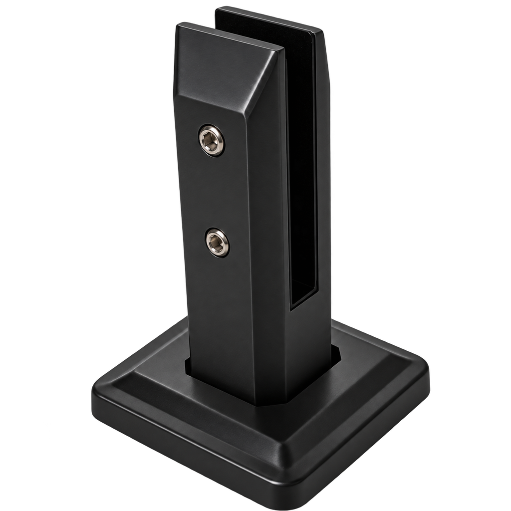 MINI POSTE CUADRADO 25CM NEGRO ACERO INOXIDABLE 304