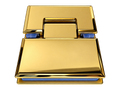 BISAGRA VIDRIO A VIDRIO 180° ORO MATE ACERO INOXIDABLE 201