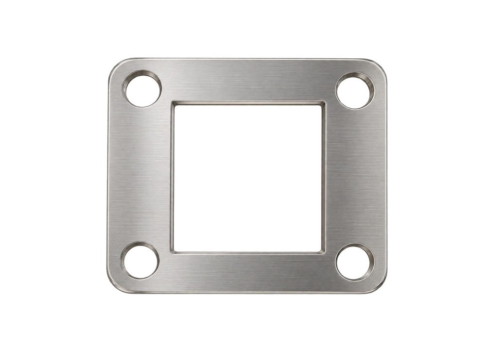 BRIDA ABIERTA PARA TUBO CUADRADO 50*50MM SATIN ACERO INOXIDABLE 304