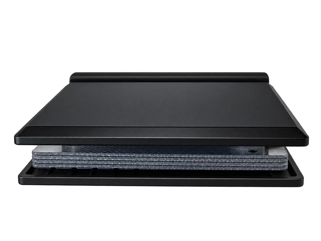 BISAGRA PIVOTANTE DOBLE ACCION NEGRO ACERO INOXIDABLE 304