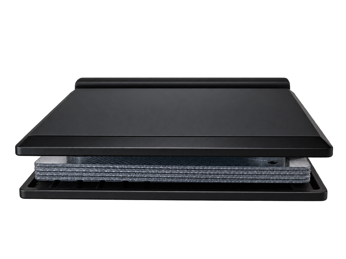 BISAGRA PIVOTANTE DOBLE ACCION NEGRO ACERO INOXIDABLE 304